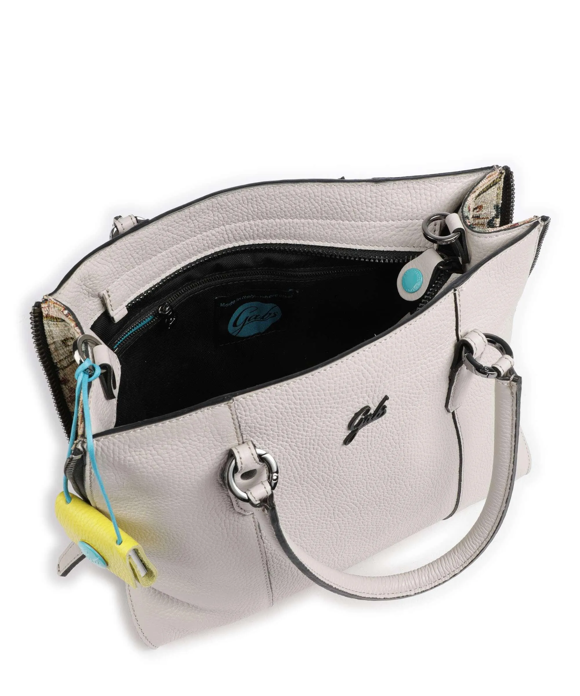 Beige Calfskin Grain, Polyester Ivette Handbag