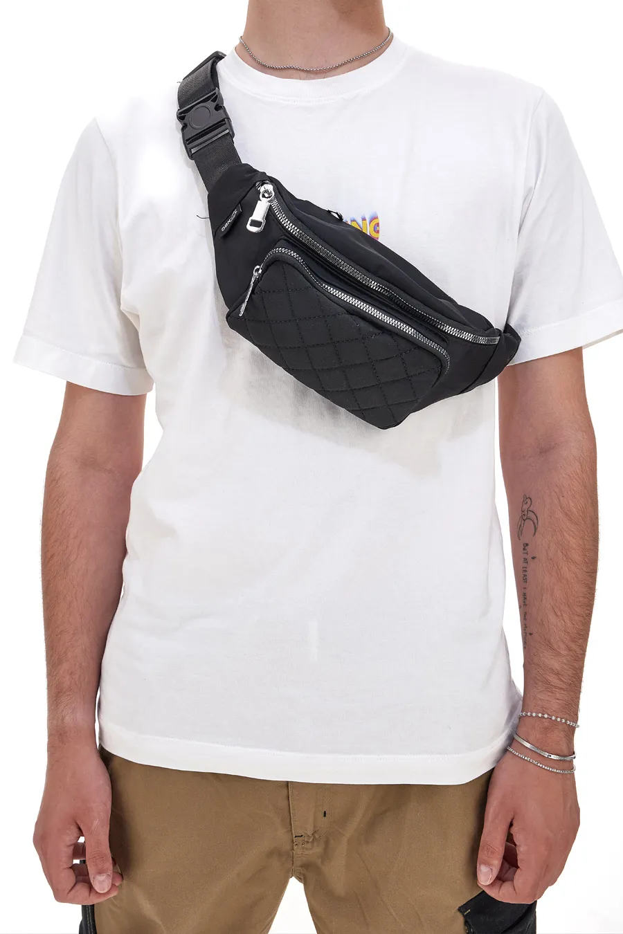 Black Quilted Marsupio NBG 8200