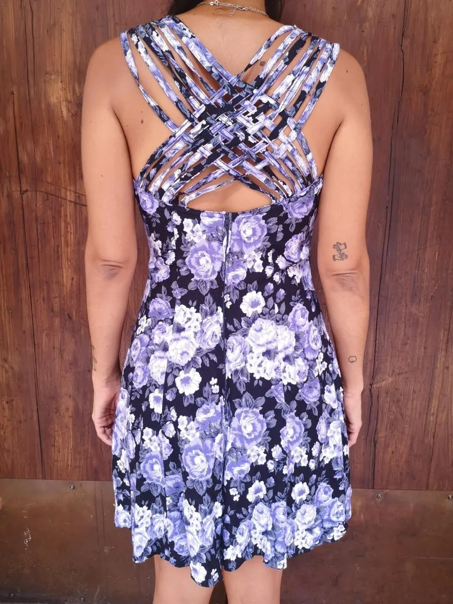 Floral print short dress