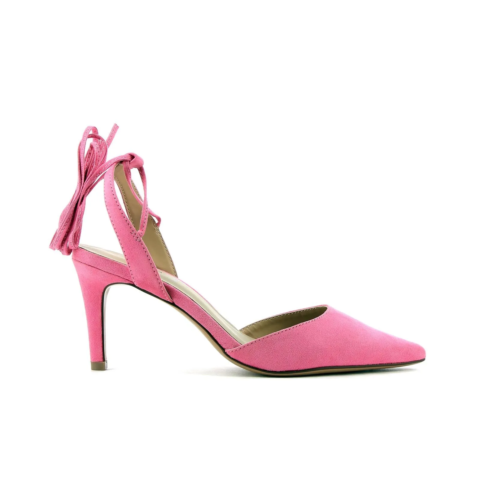 Fuchsia lace-up neckline