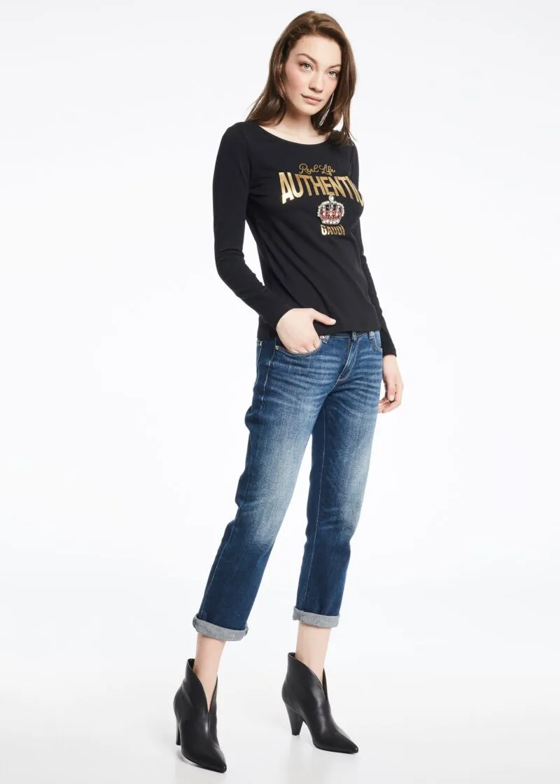 Golden print T-shirt