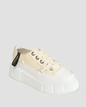 Inuikii Matilda Canvas Low 23 Women's Beige Shoes