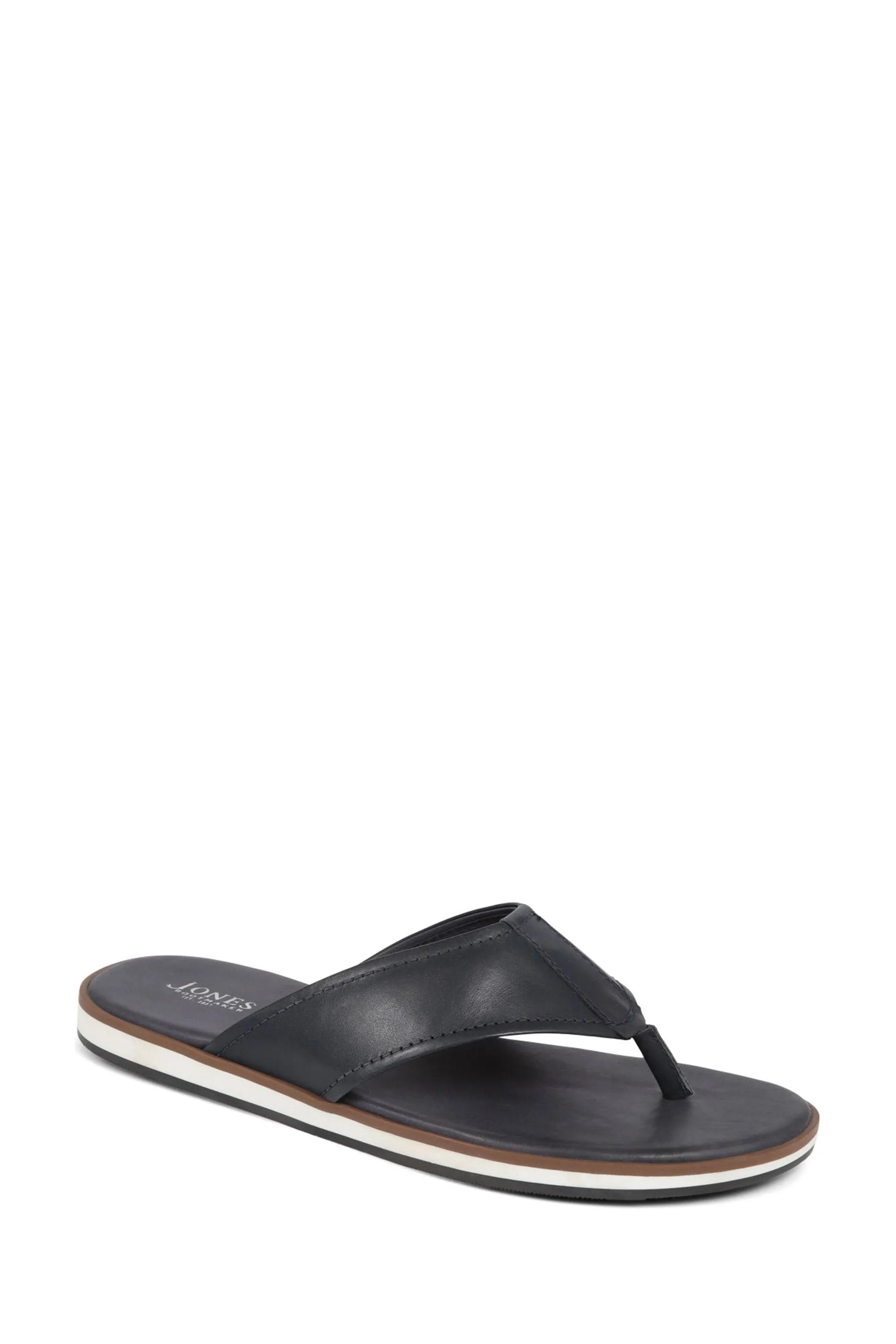 Jones Bootmaker - Wealdstone - Brown Leather Flip-Flop Sandals