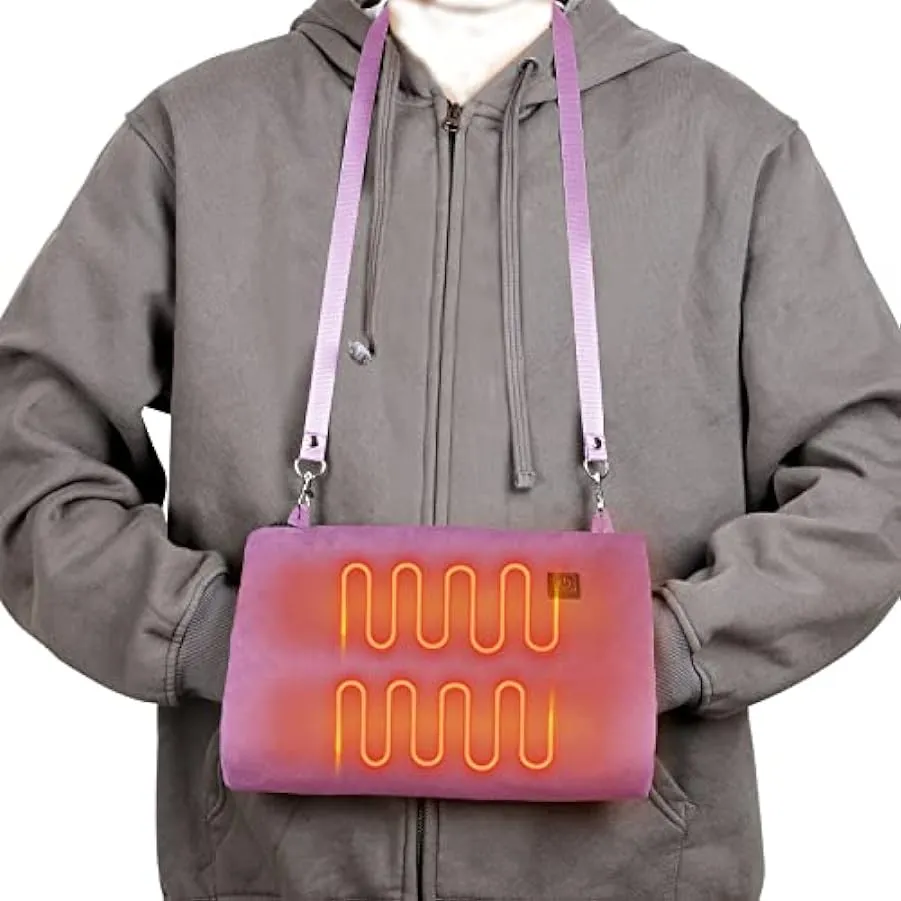 MISNODE Electric USB Hand Warmers, USB Heated Winter Hand Warmers with 3 Heat Modes, USB Heated Gloves in Faux Fur