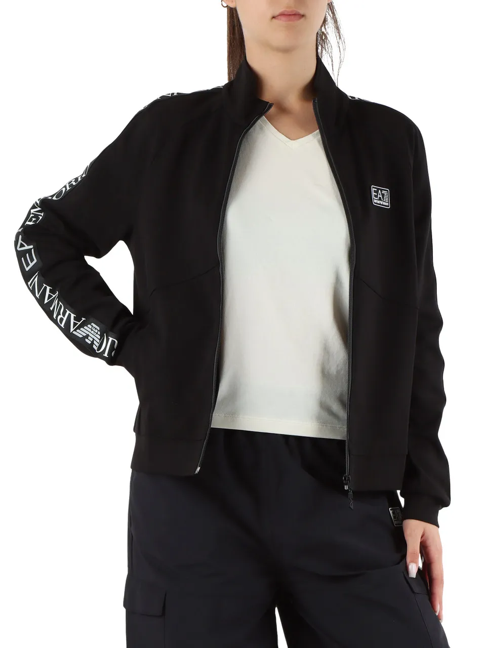Natural Ventus7 cotton and modal blend zip hoodie.
