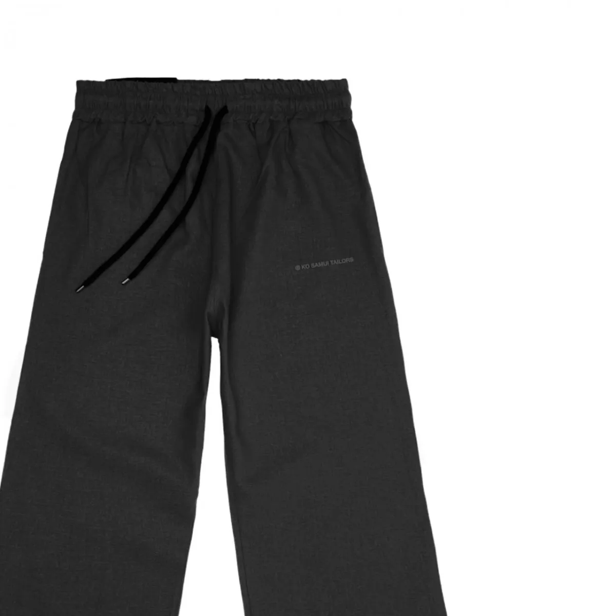 Pantalone Oversize Nero in Lino
