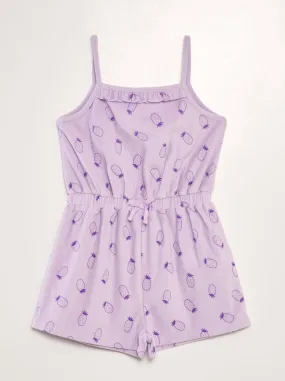 Short printed sponge skirt - PURPLE