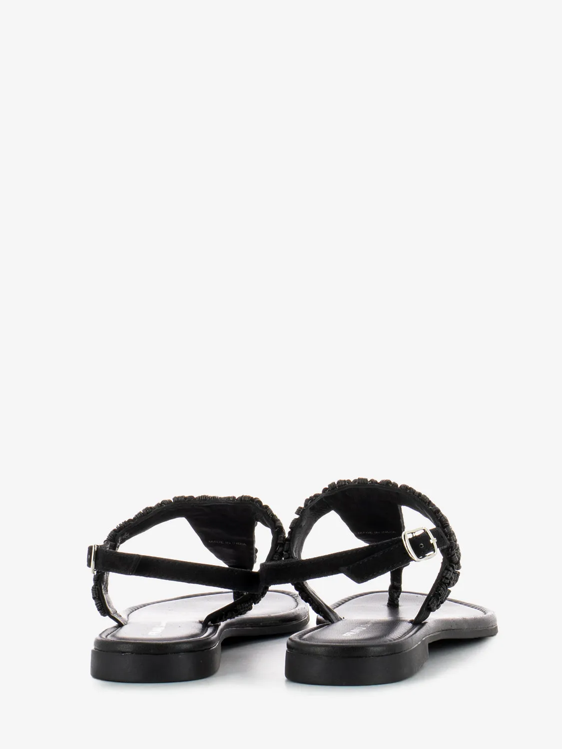Swirl black flip flops